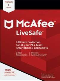 McAfee Livesafe 1 Device 3 Years Key GLOBAL - South Africa : Licence Key Only
