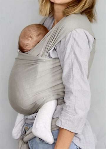 Baby carry wrap grey