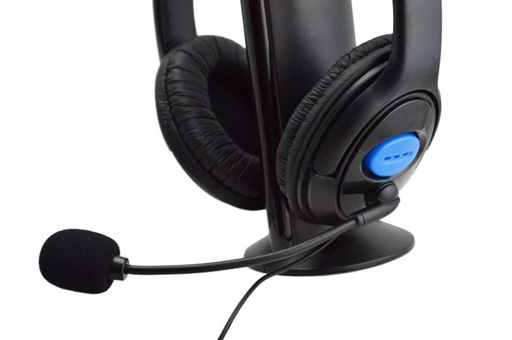 PS4 Compatible  Gaming Headset Wired Headphone with Microphone - Black