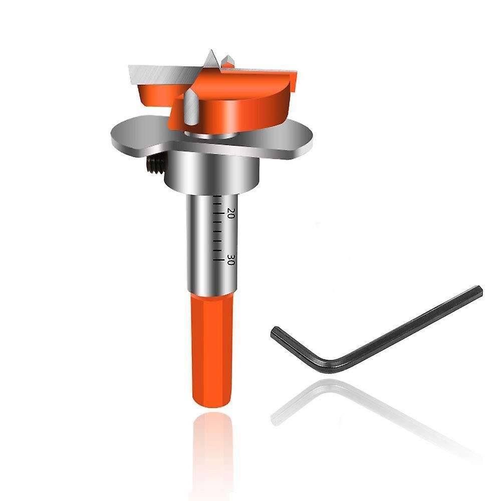 Hinge Jig Drill Guide Set, Hex Handle Adjustable 35mm Forstner Bit