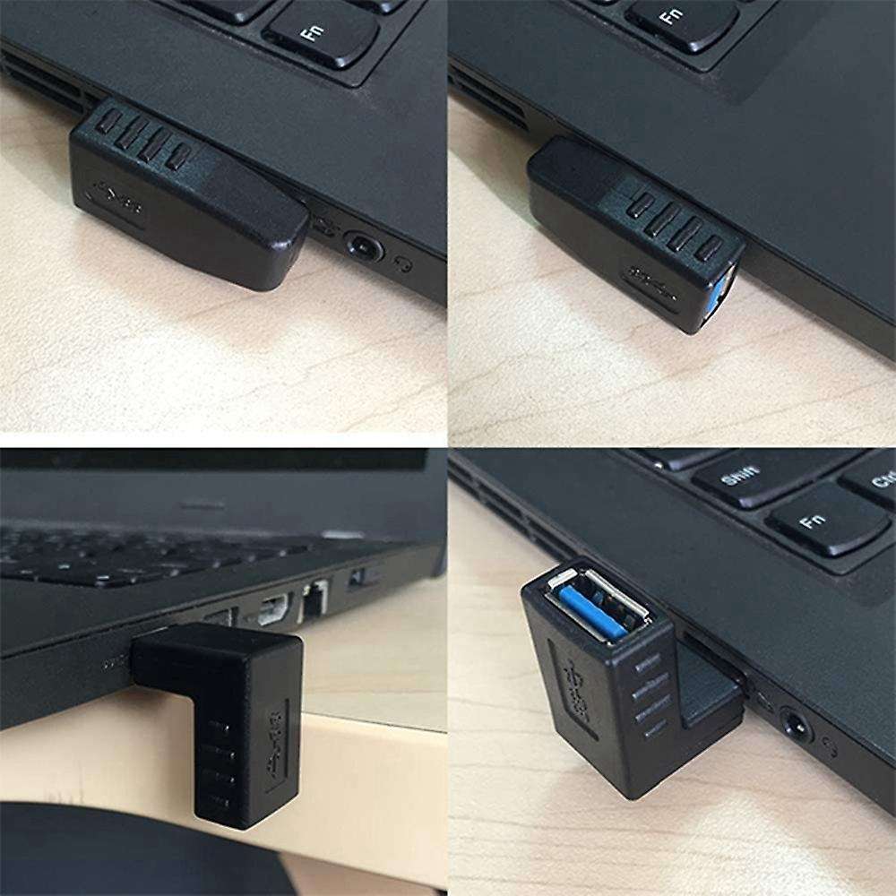4pcs Usb 3.0 Adapter Couplers 90 Degree Male to Female Usb Connector