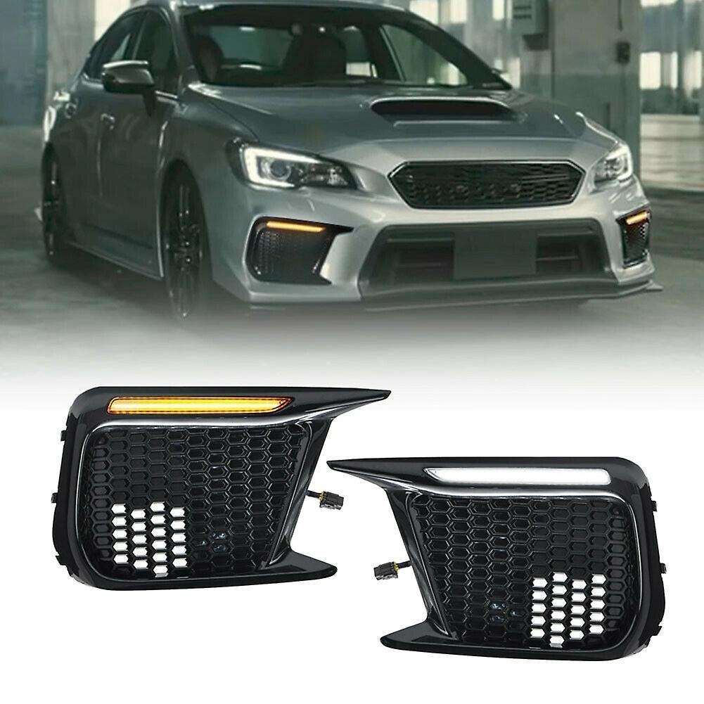 White Led Drl Daytime Running Light + Fog Lamp for Subaru Wrx Sti