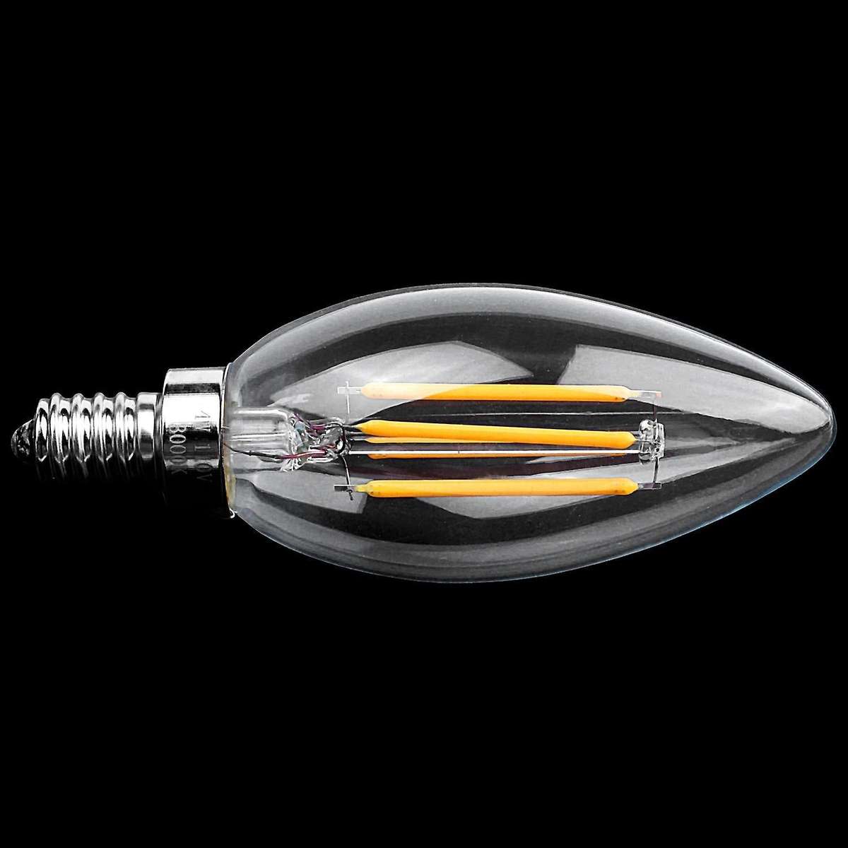 E12 4w Edison Candle Flame Filament Led Light Bulb Lamp 10*3.5cm