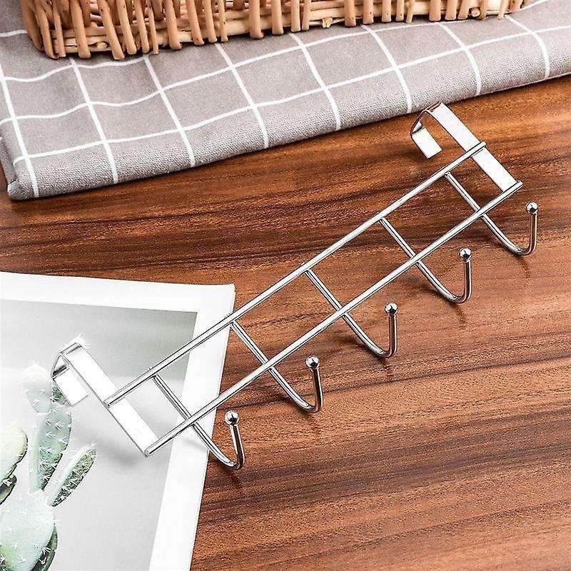 Over The Door 5 Hooks Organizer Rack Clothes Coat Hat Towel Hanger