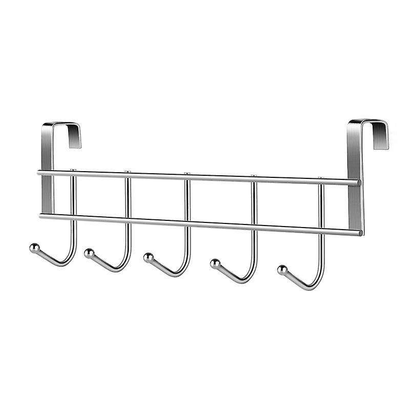 Over The Door 5 Hooks Organizer Rack Clothes Coat Hat Towel Hanger