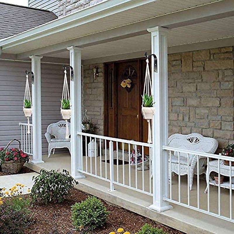 2 Sets Iron Wall Hooks for Lanterns, Outdoors, Gardens, Bird Feeders