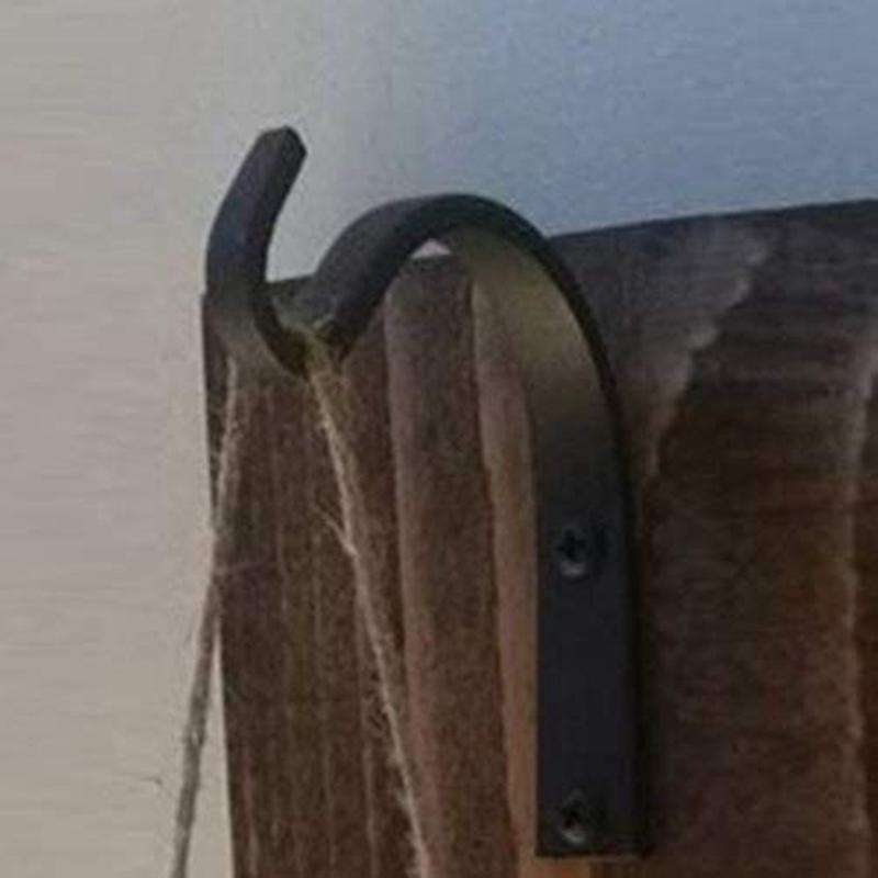 2 Sets Iron Wall Hooks for Lanterns, Outdoors, Gardens, Bird Feeders