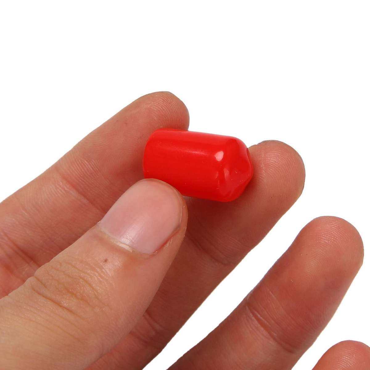 100pcs Rubber End Caps 9.5mm Id Pvc Round Tube Bolt Cap Cover Red