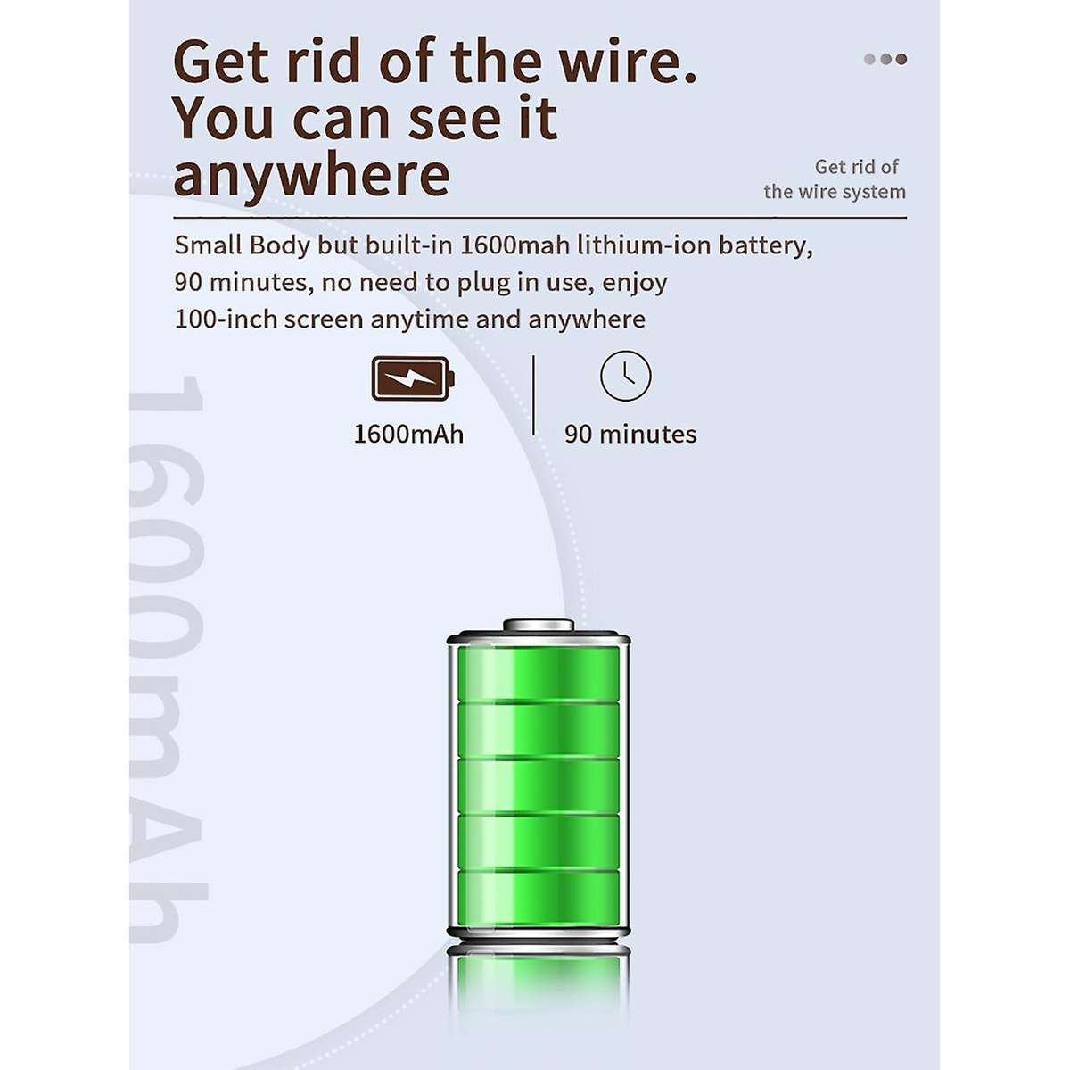 Mini Portable Projector Built-in Hifi Speakers 1080p Color-eu Plug