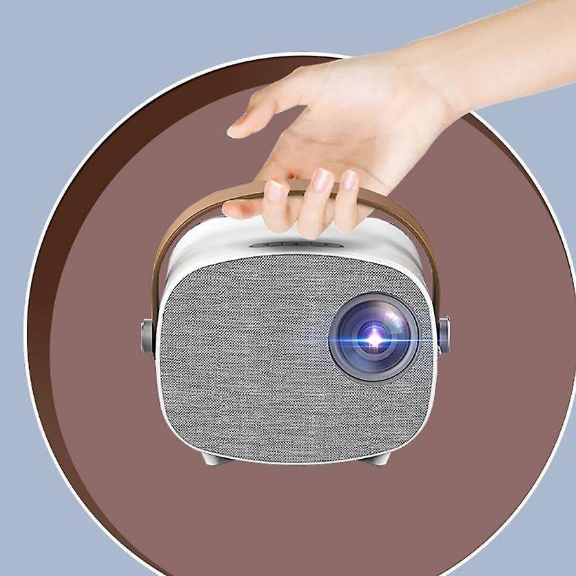 Mini Portable Projector Built-in Hifi Speakers 1080p Color-eu Plug