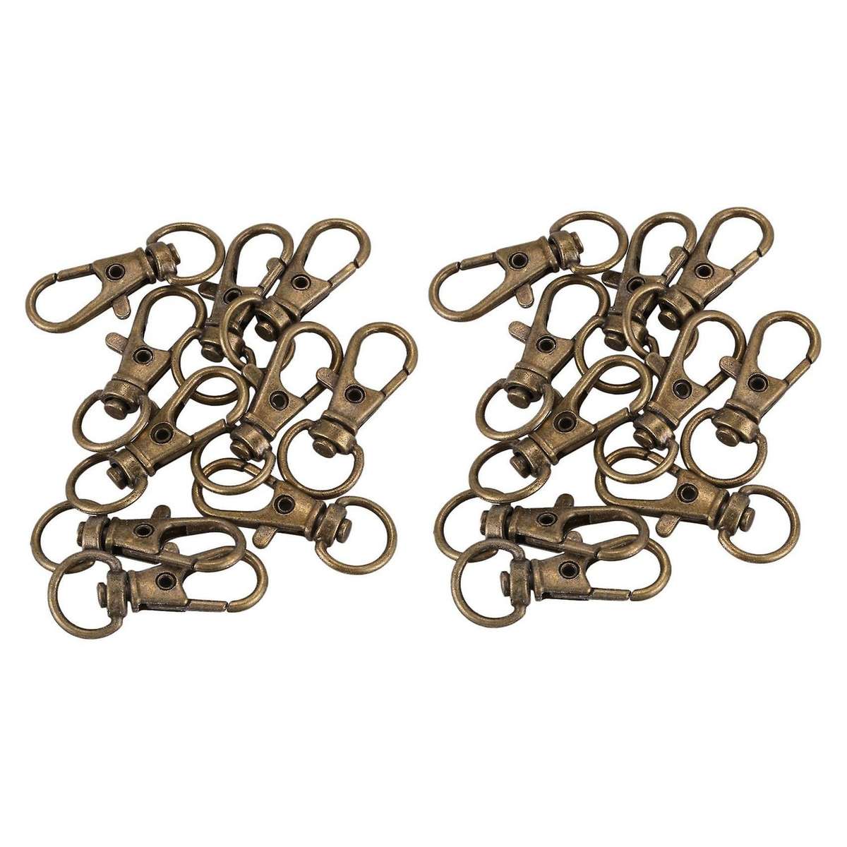 10pcs Metal Clasp Swivel Trigger Clips Snap Hooks Copper