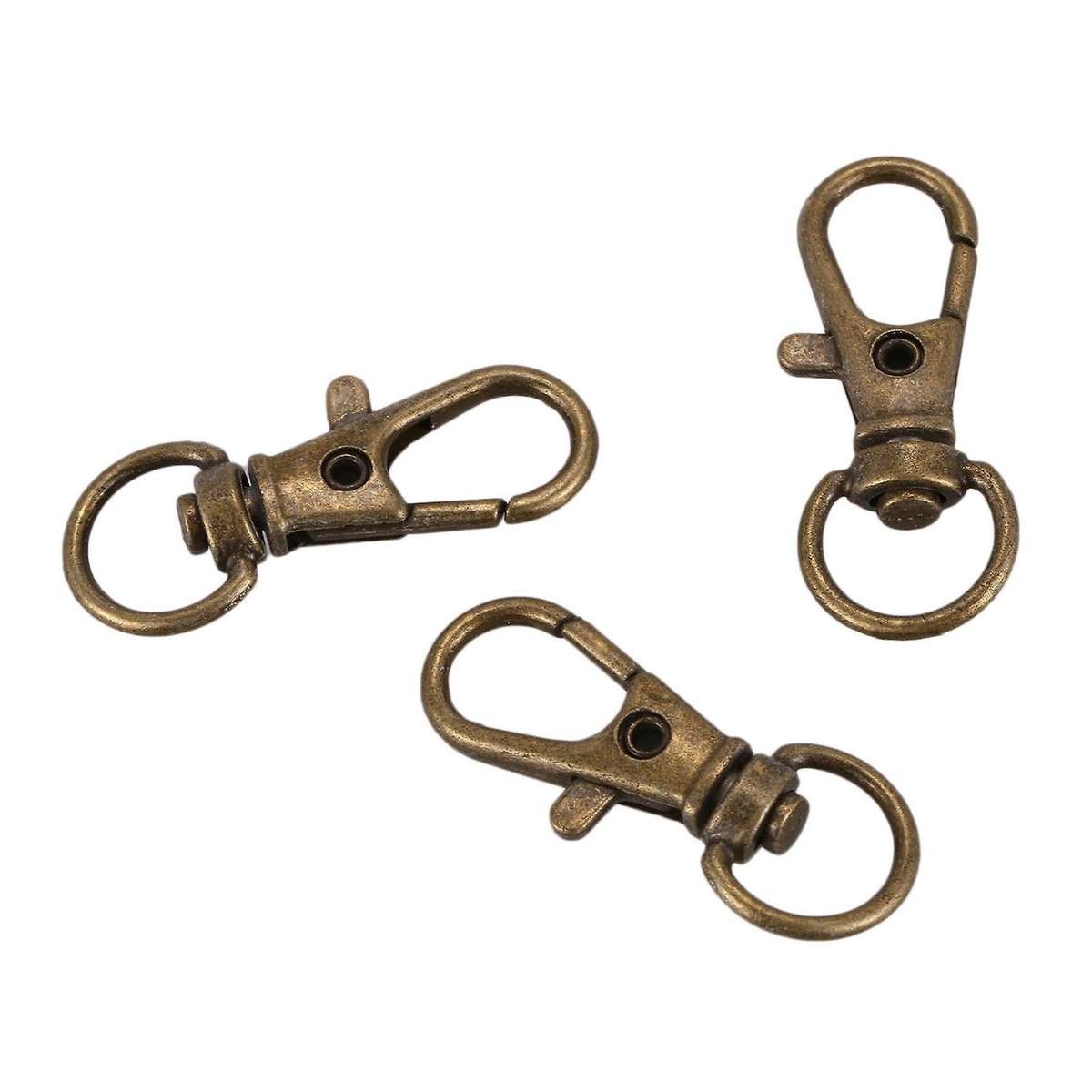 10pcs Metal Clasp Swivel Trigger Clips Snap Hooks Copper