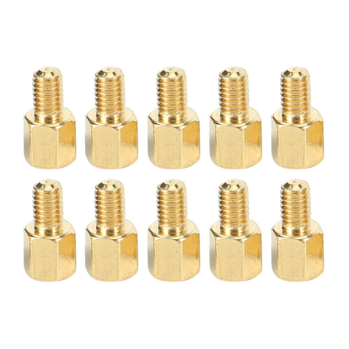 50 Pcs Brass Screw Pcb Standoffs Hexagonal Spacers M3 Male X M3 Female 5mm