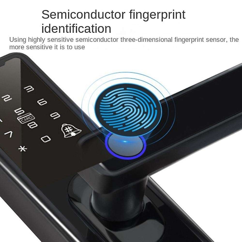 Intelligent Smart Wifi Password Electronic Door Lock Black