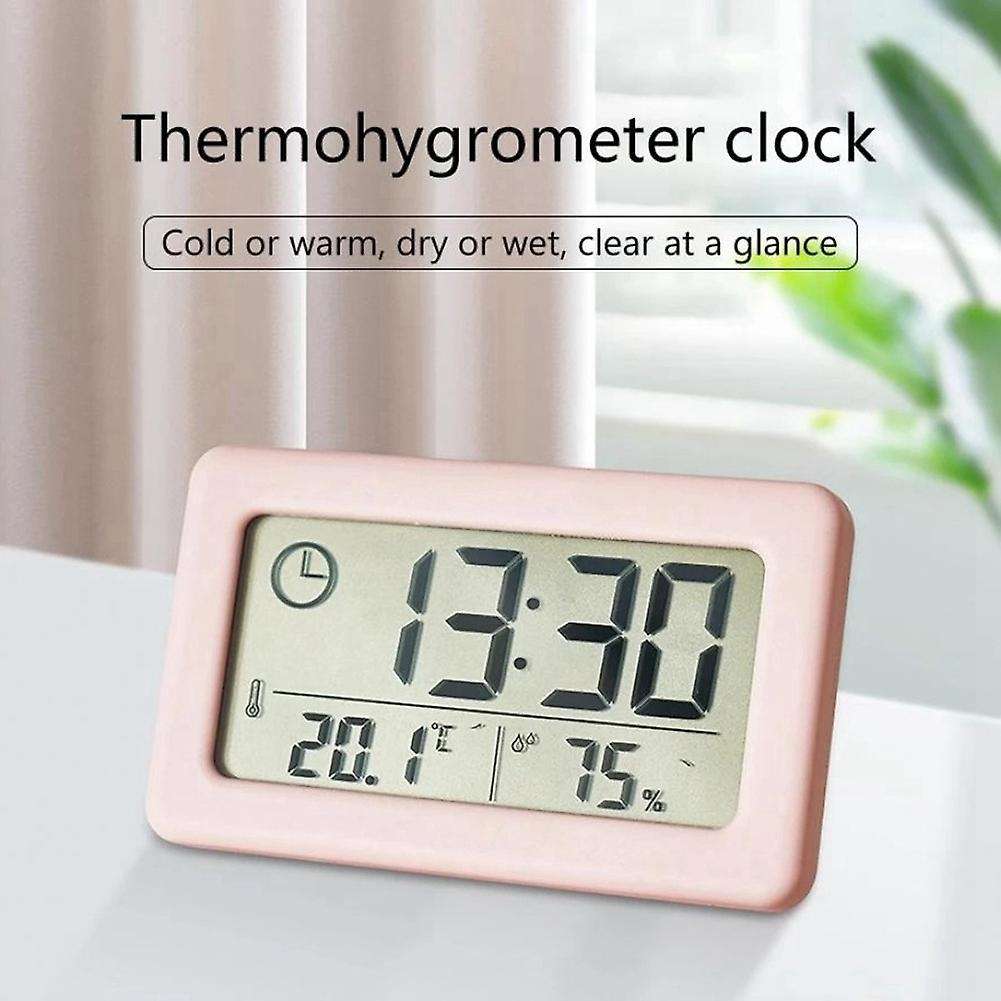Led Digital Clock Electronic Digital Screen Desktop Clock -pink