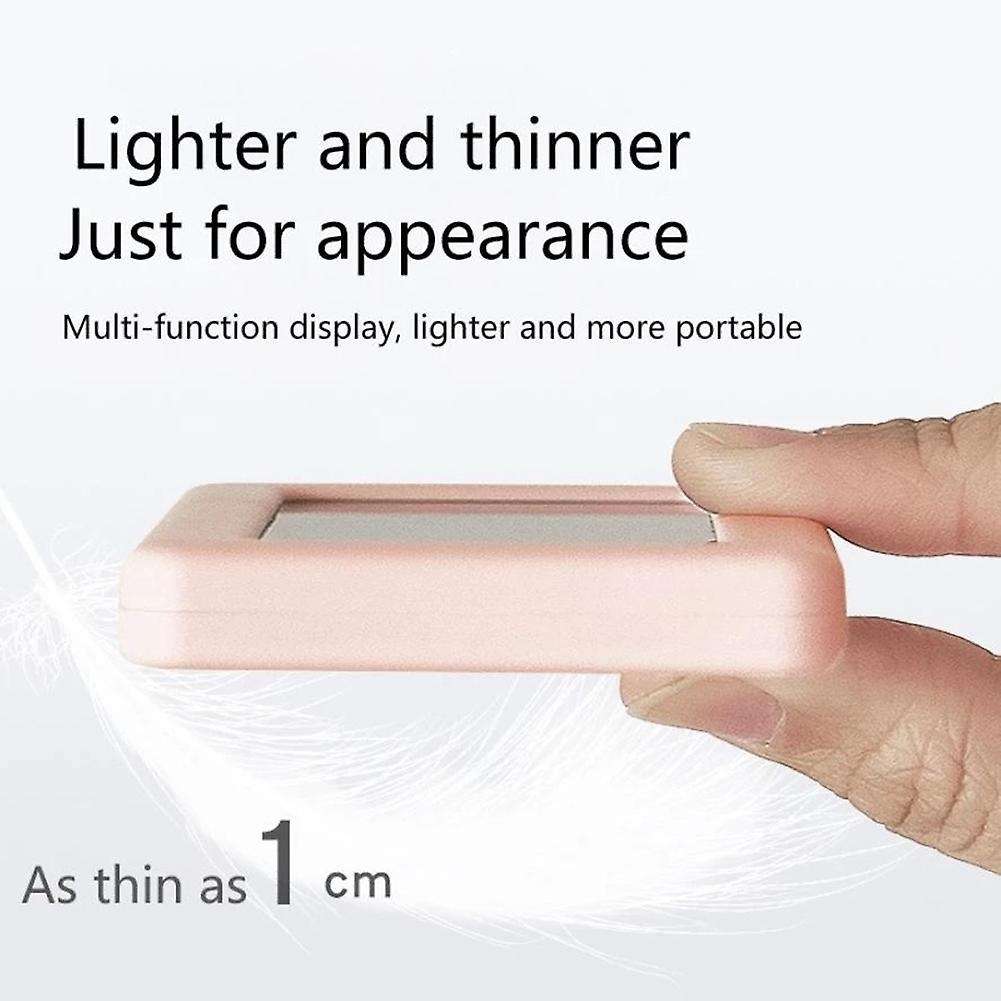 Led Digital Clock Electronic Digital Screen Desktop Clock -pink