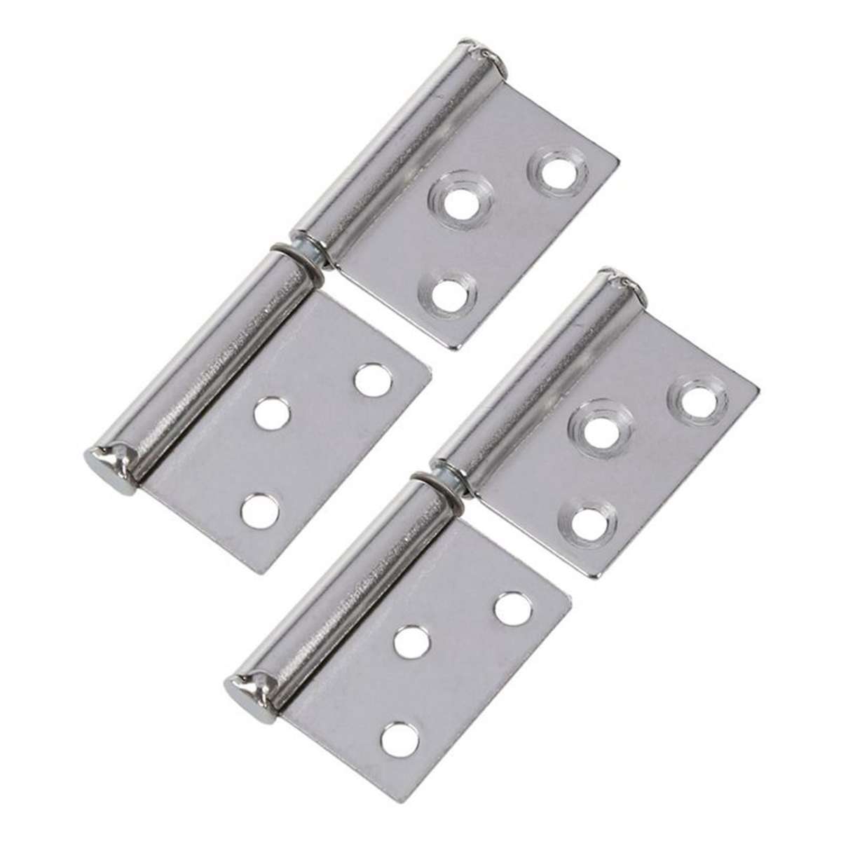 4 Stueck Silber Ton Edelstahl Fenster Flagge Tuer Scharniere 6,1 Cm