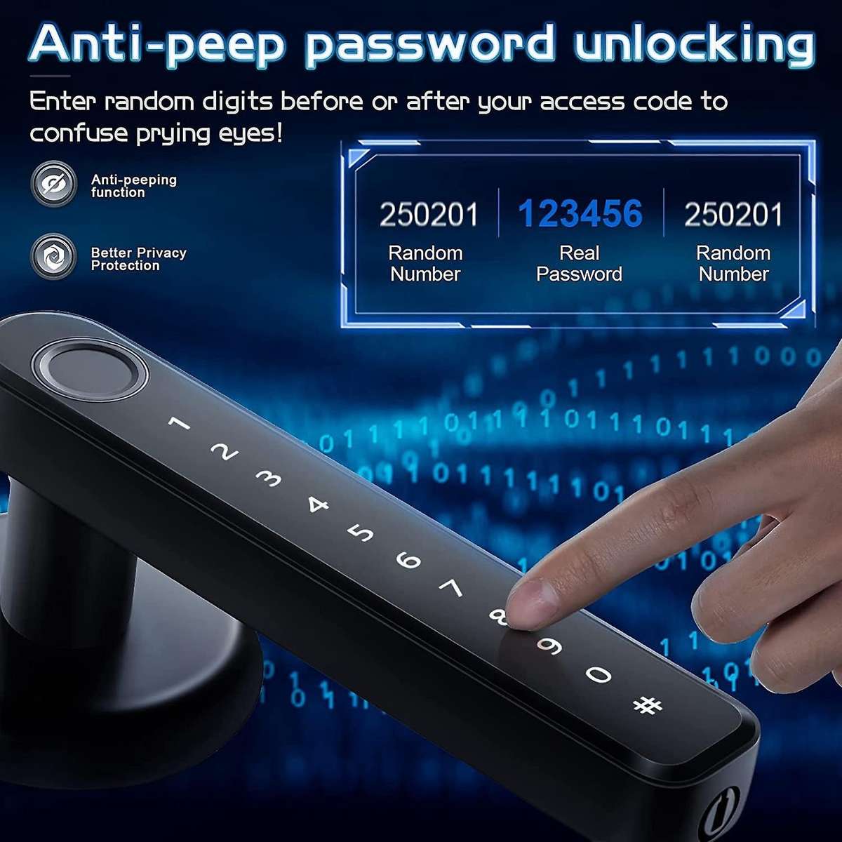 Smart Door Lock Biometric Door Lock Ttlock App with Wifi Gateway