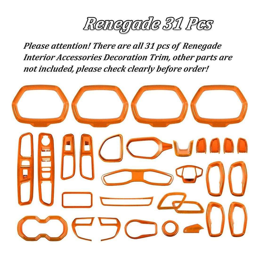 Air Conditioning Vent Interior for Jeep Renegade 2016-2018 (orange)