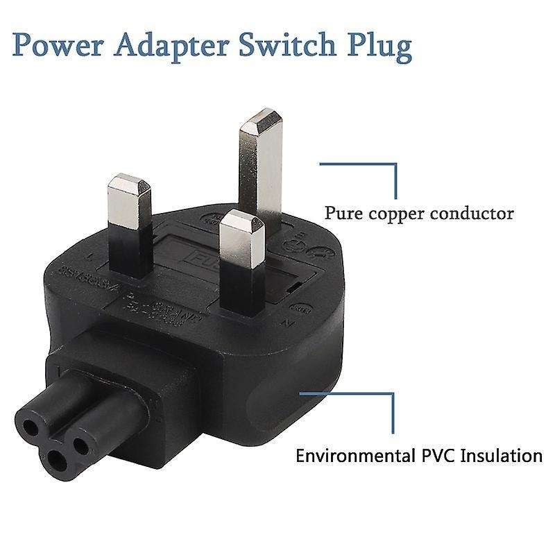 Uk 33-pin Male to Iec 320 C5 Plug ,uk to C5 Ac Power Adapter Uk Plug