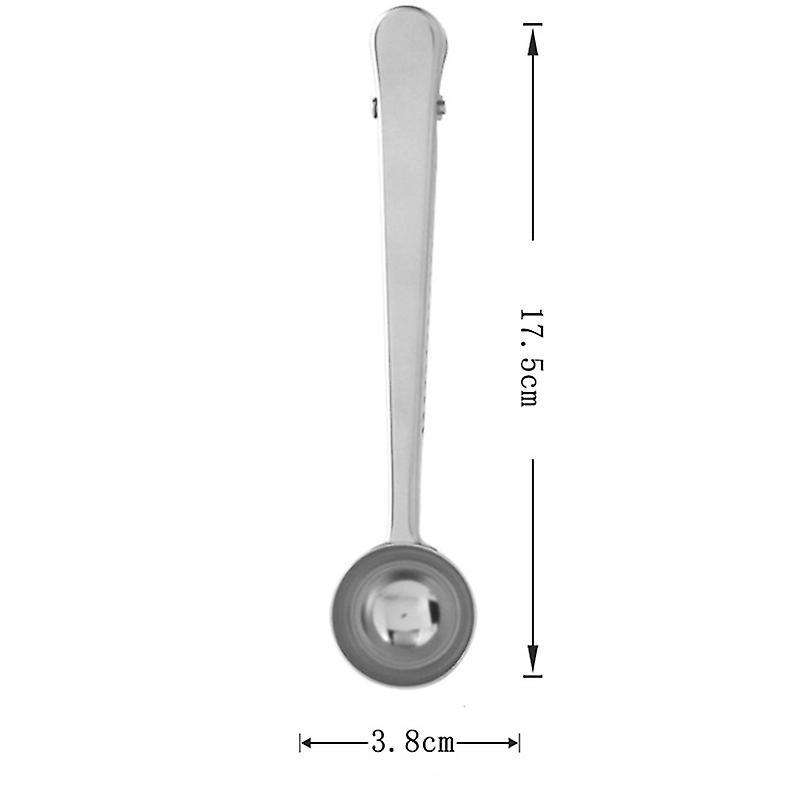 2 In 1 Coffee Spoon with Clip, Multifunction Stainless Steel Spoon