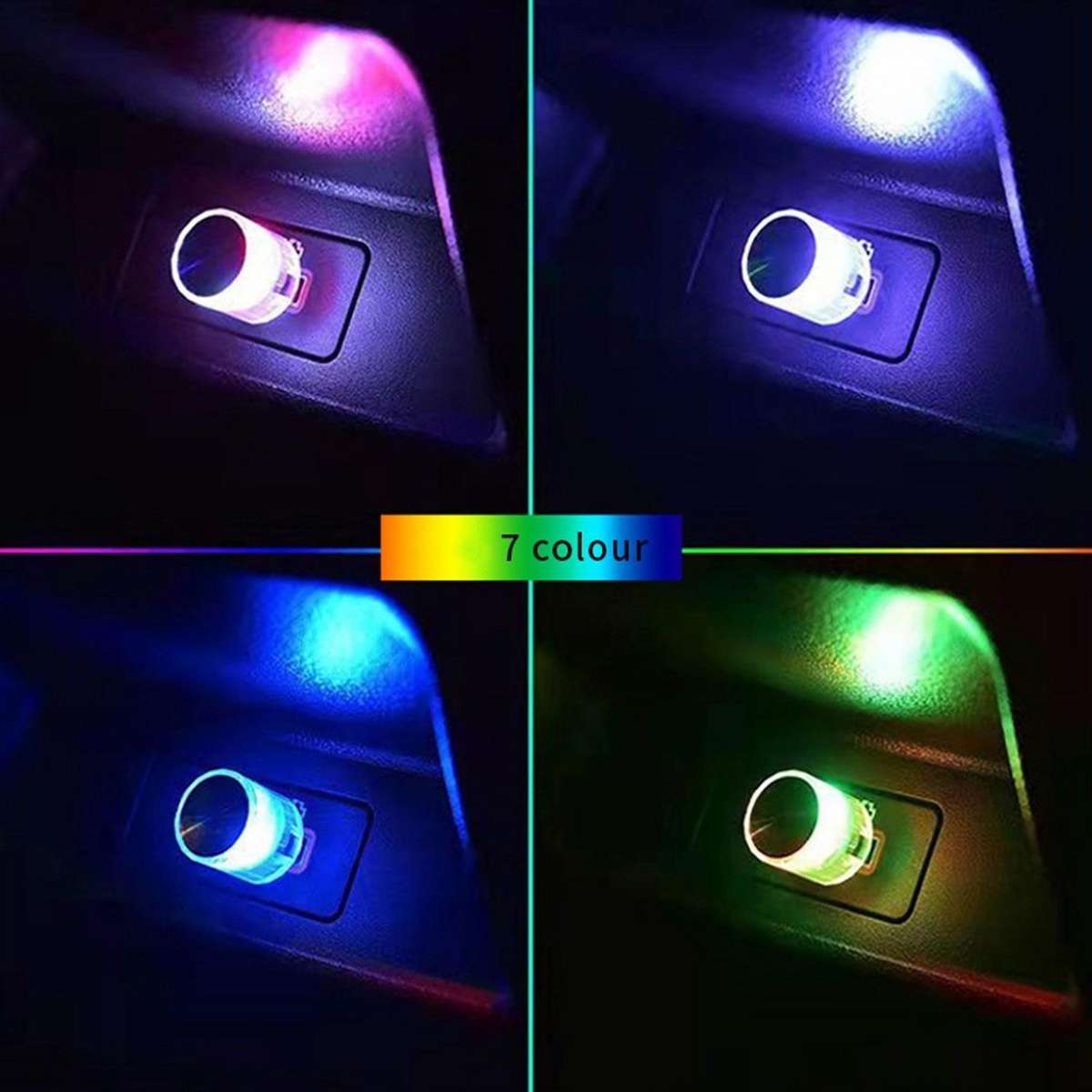 7 Color Mini Usb Light Led Modeling Car Rv Ambient Light Neon A