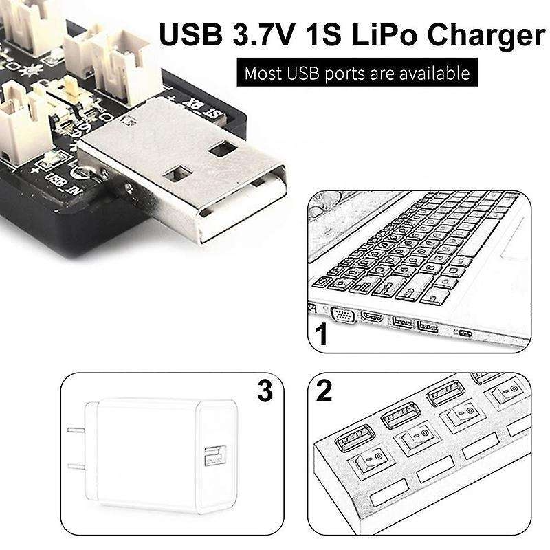 1s Lipo Battery Usb Charger 1s Lipo Charger Micro- Connectors