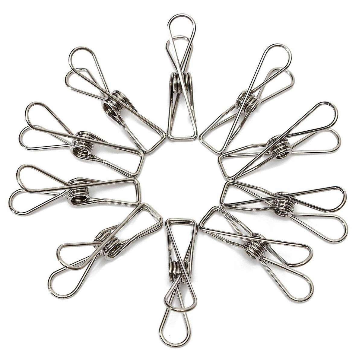 10 Stueck Edelstahl Metall Waescheklammer Waescheklammern Klammern