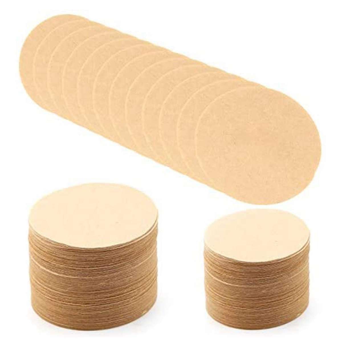 400 Pieces Of Unbleached Paper Coffee Filter Round Replacement