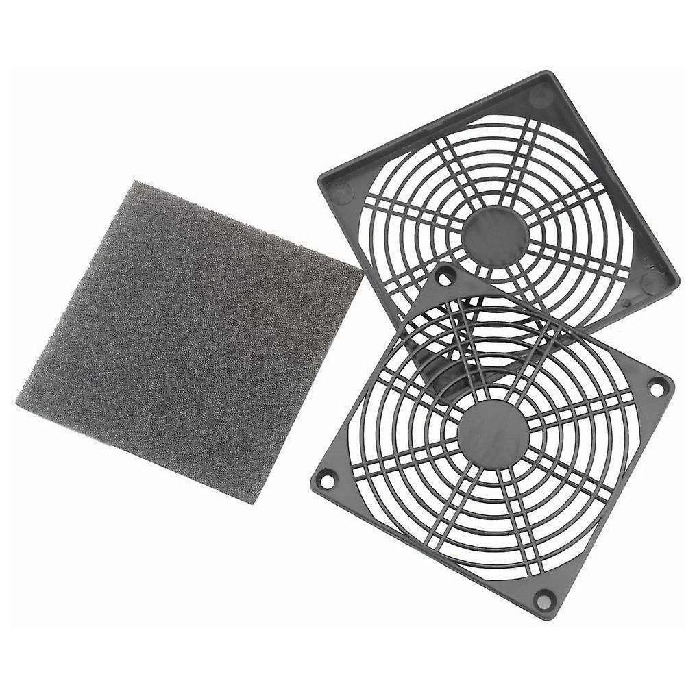 2 Pcs Abs Computer Ventilator Grill 120mm Fan Filter Fan Mesh Cover