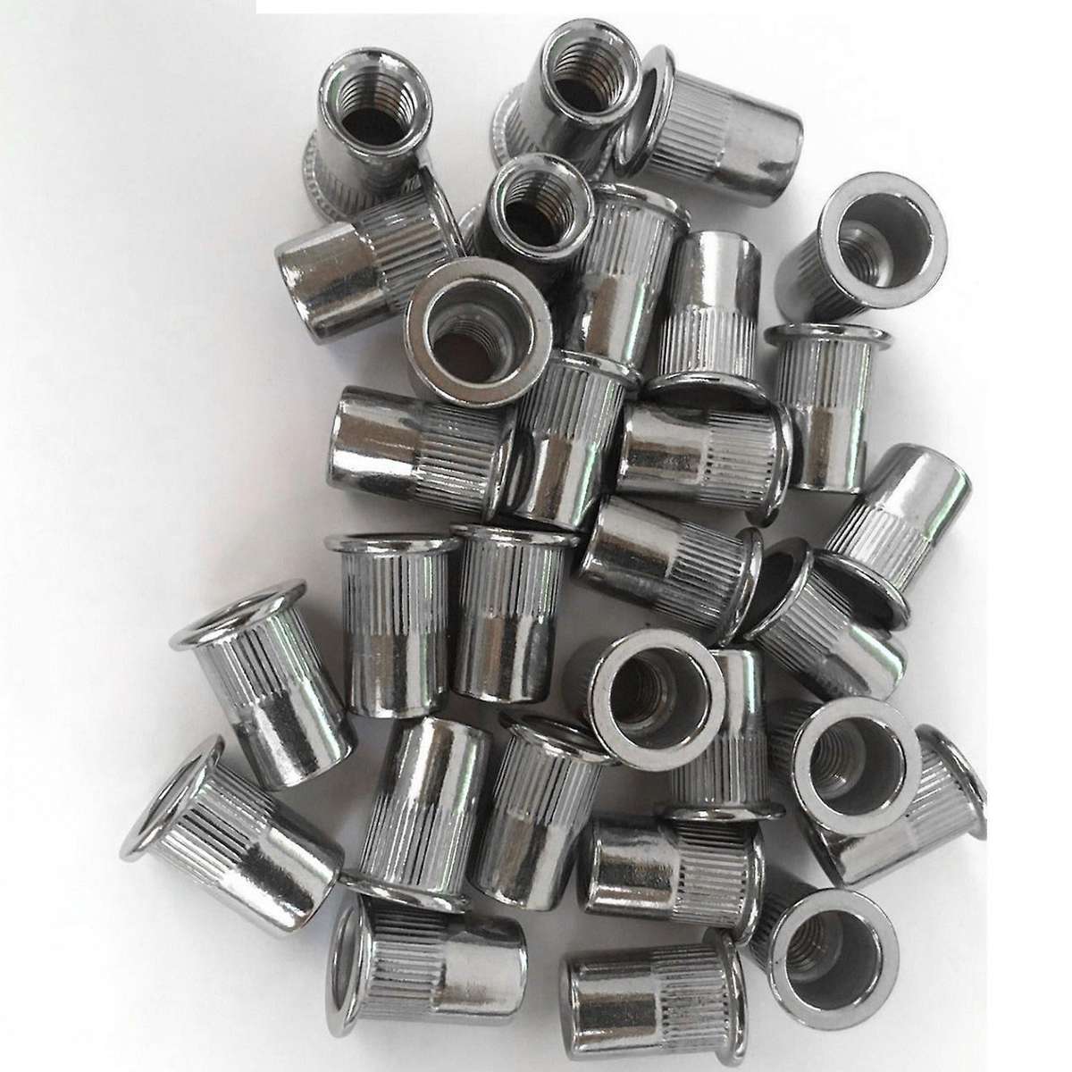 30pcs M8 Rivet Nuts Stainless Steel Threaded Rivet Insert Nuts