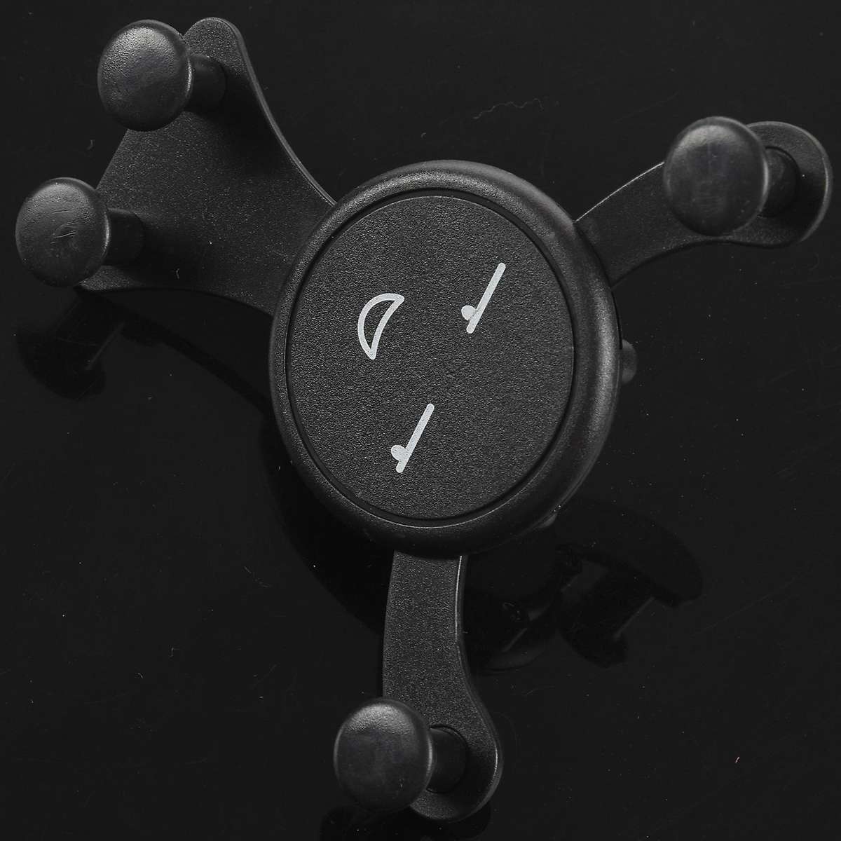 Car Smartphone Stand Air Vent Holder No Magnetic Phone Holder Black