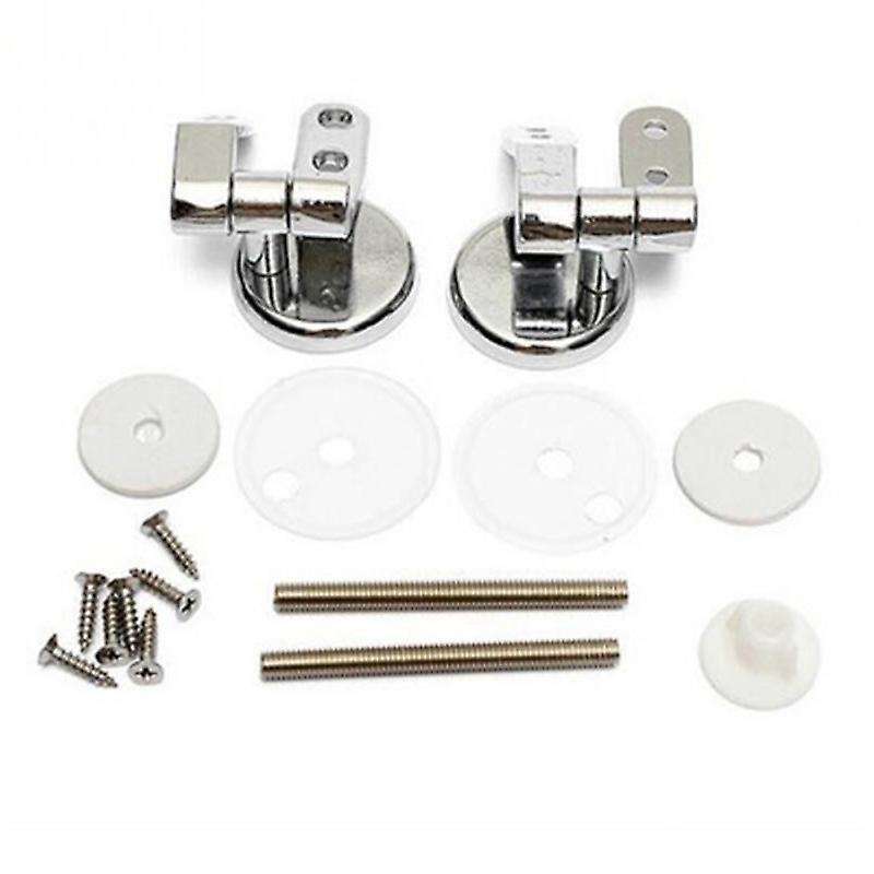 Alloy Toilet Seat Hinges Mountings Set Chrome with Fittings Screws
