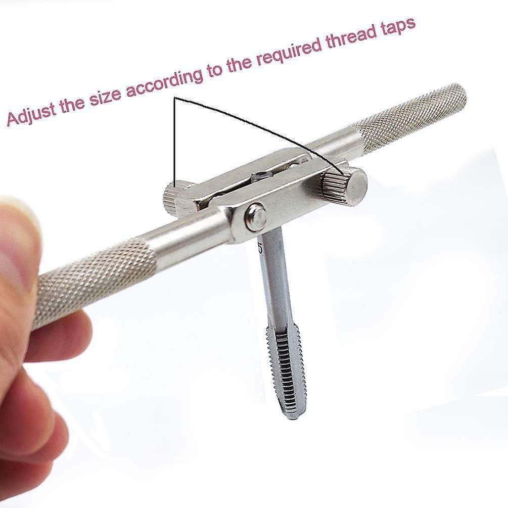 7pcs 7.7inch T-handle Ratchet Tap Holder Wrench Metric Plug Tap