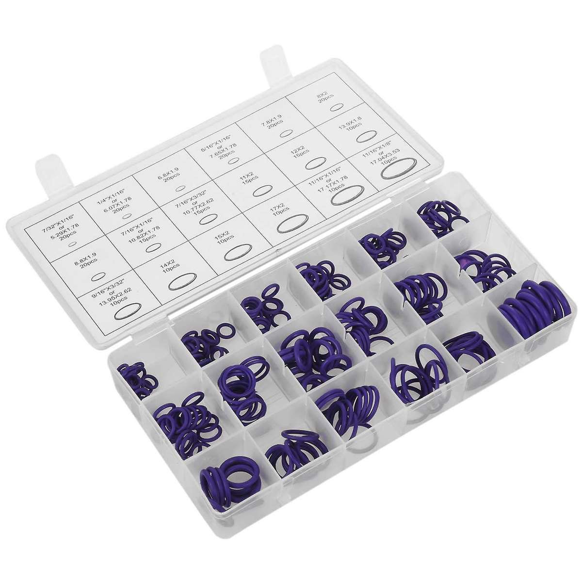 270pcs O-ring Assortment Set Rubber Seal for Hydraulic Pumps