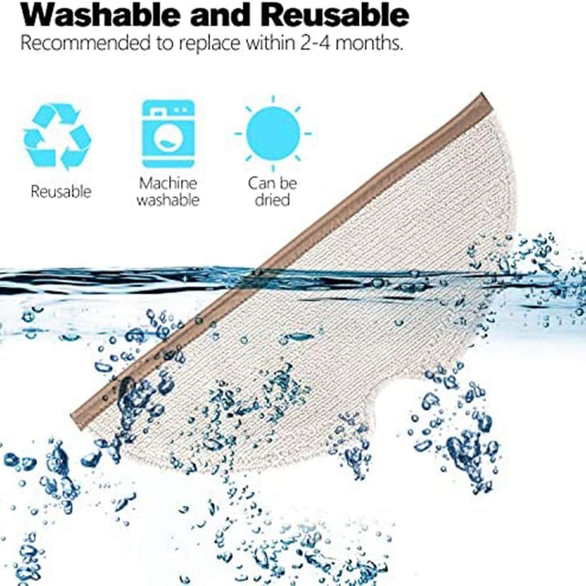 Wipes for Xiaomi Roborock, Wipe Pads Accessories Replacement,6 Pieces