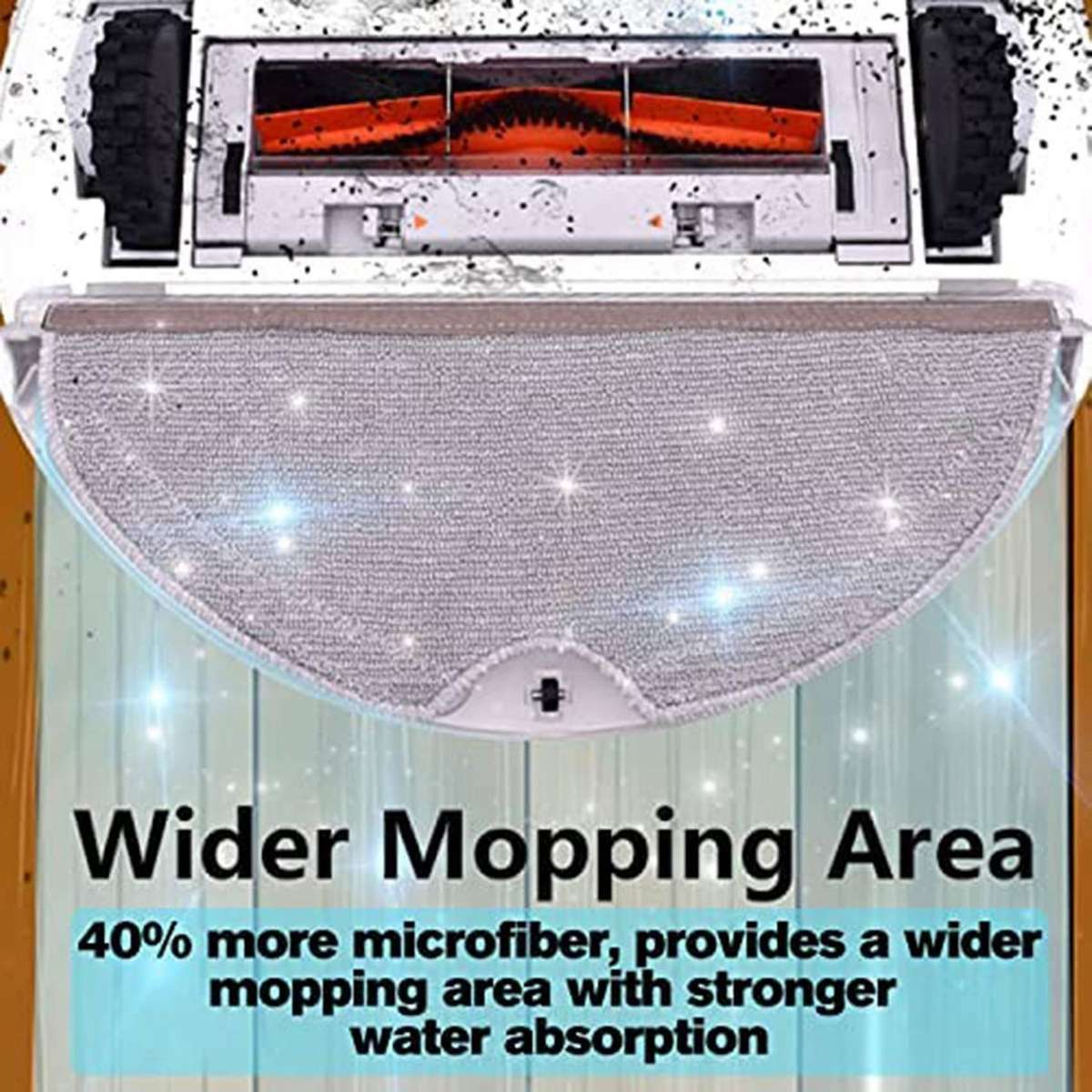 Wipes for Xiaomi Roborock, Wipe Pads Accessories Replacement,6 Pieces