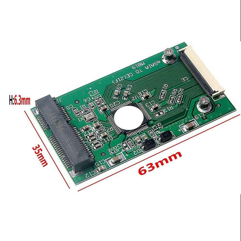 Mini Sata Msata Pci-e Ssd to 40pin 1.8 Inch Zif/ce Converter Card