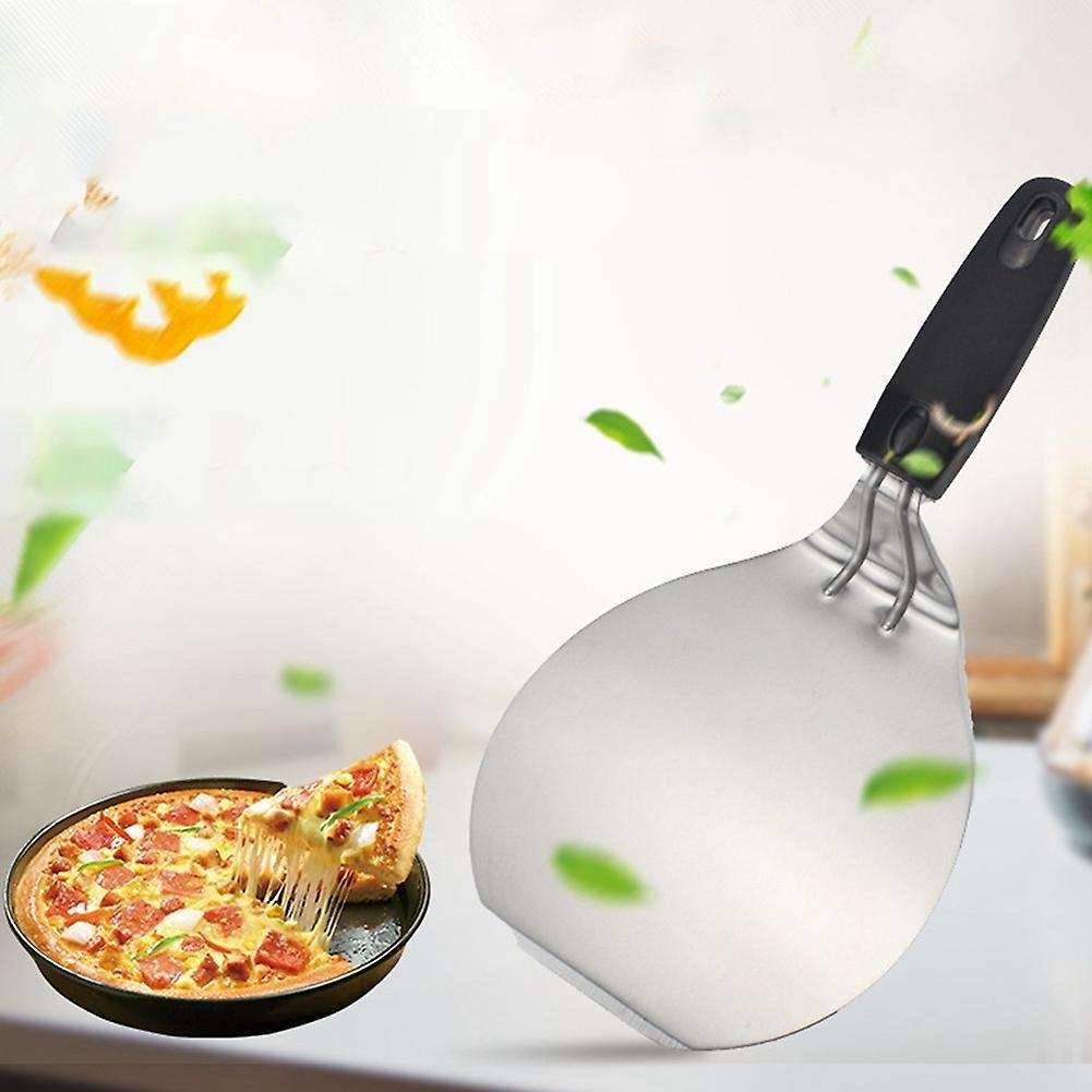 Round Blade Stainless Steel Pizza Shovel Kitchen Plastic Handle