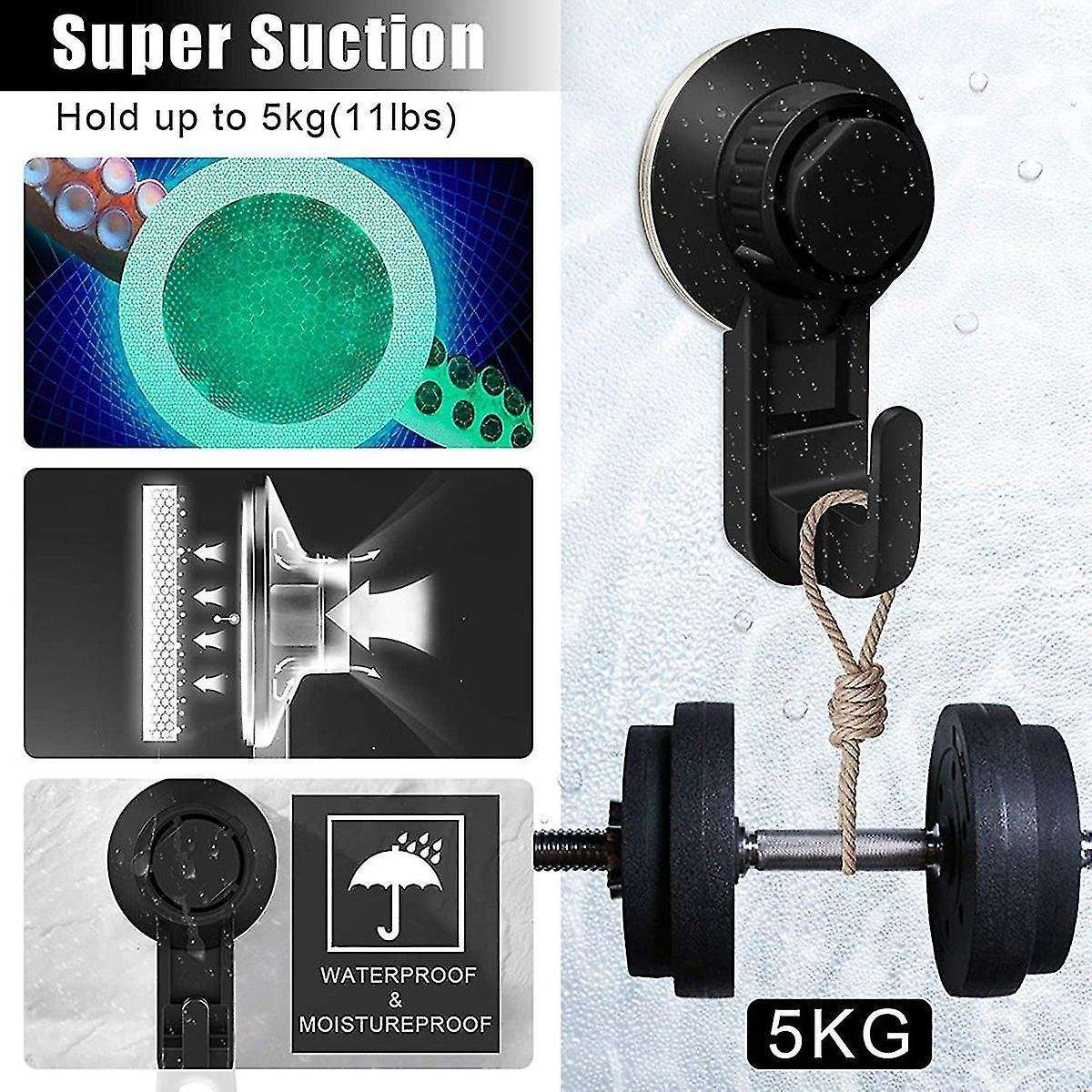 2 Pcs Suction Cup Hooks Bathroom Hooks,vacuum Wall Hooks for Towel