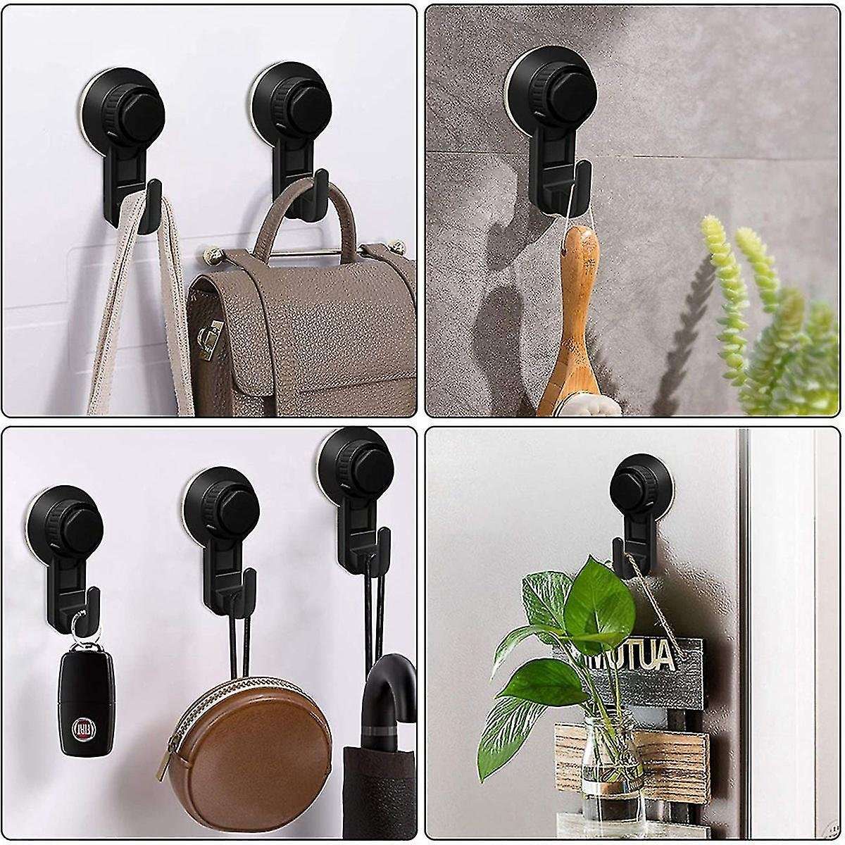 2 Pcs Suction Cup Hooks Bathroom Hooks,vacuum Wall Hooks for Towel