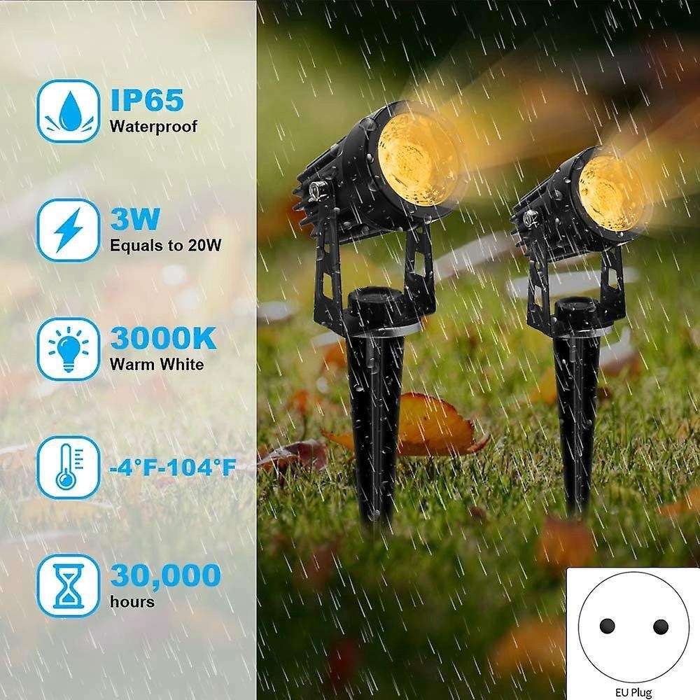 10 Speed Brightness Adjustment Led Garden Light Eu Plug