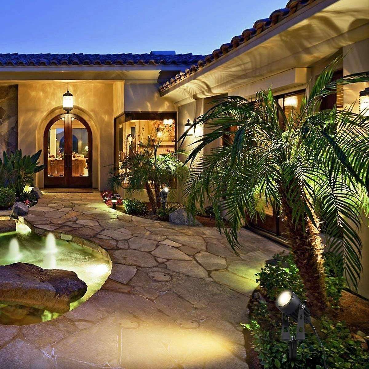 10 Speed Brightness Adjustment Led Garden Light Eu Plug