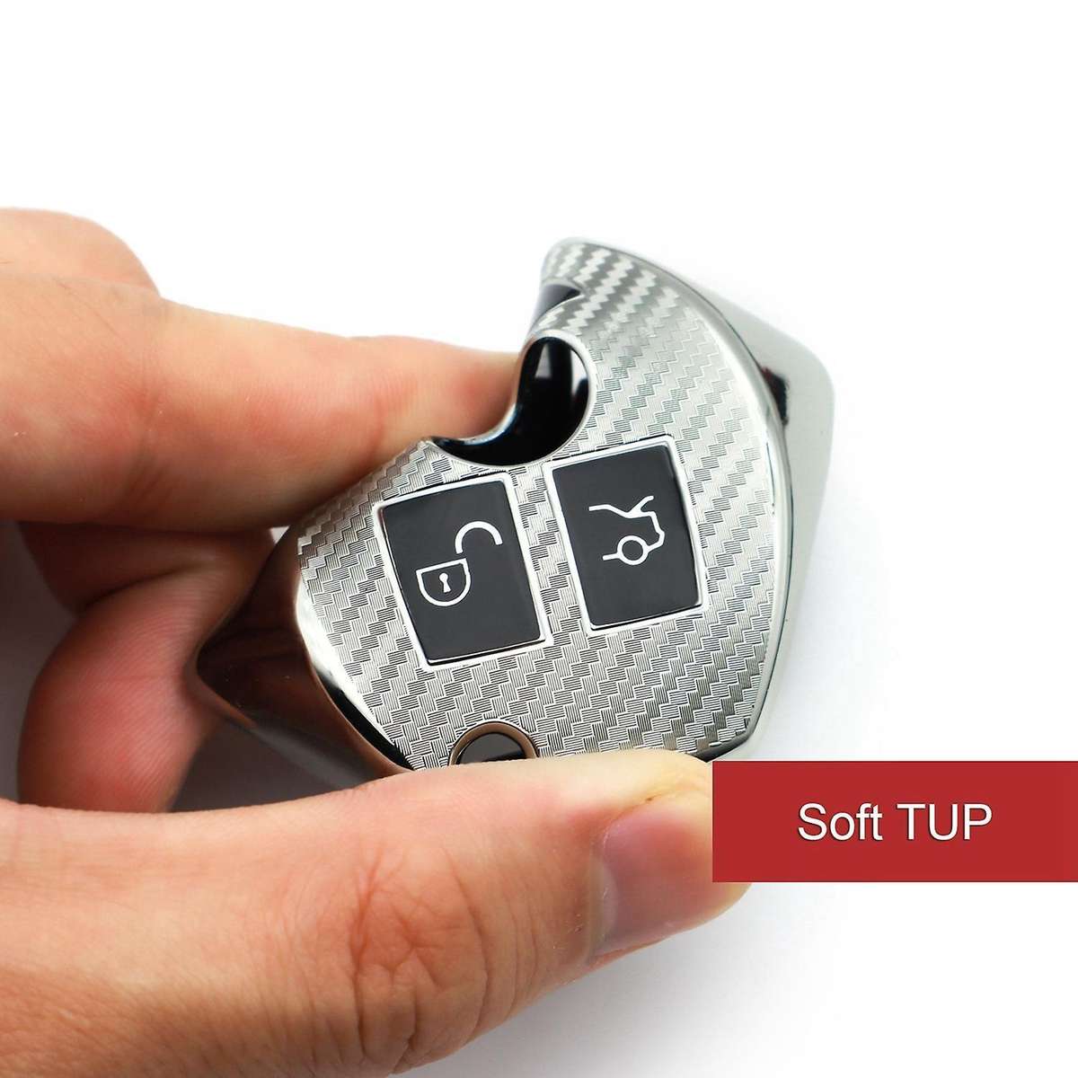 Car Key Case Fob for Benz A B C E S G M V Class Glk Cla Gle,silver