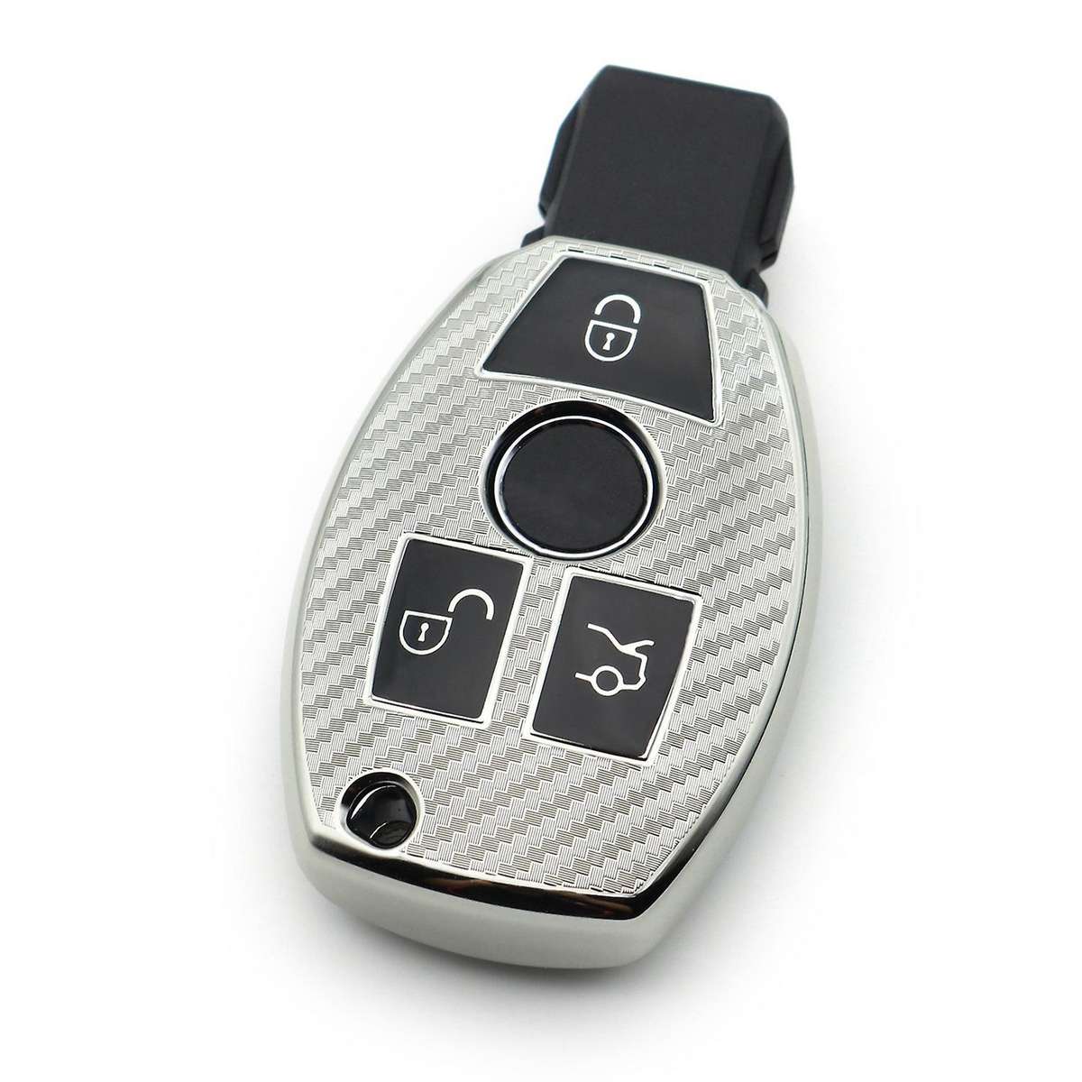 Car Key Case Fob for Benz A B C E S G M V Class Glk Cla Gle,silver