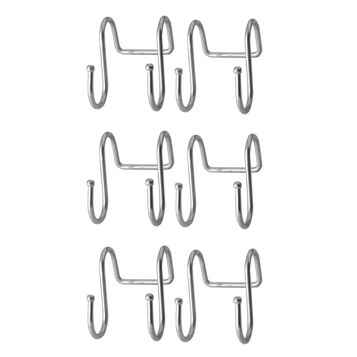 Premium 6 Pack Dual S Shaped Hooks Stainless Steel Hanger (6 Pack)