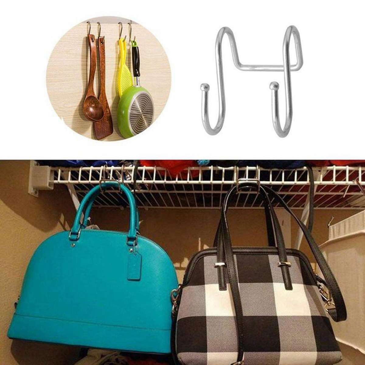 Premium 6 Pack Dual S Shaped Hooks Stainless Steel Hanger (6 Pack)