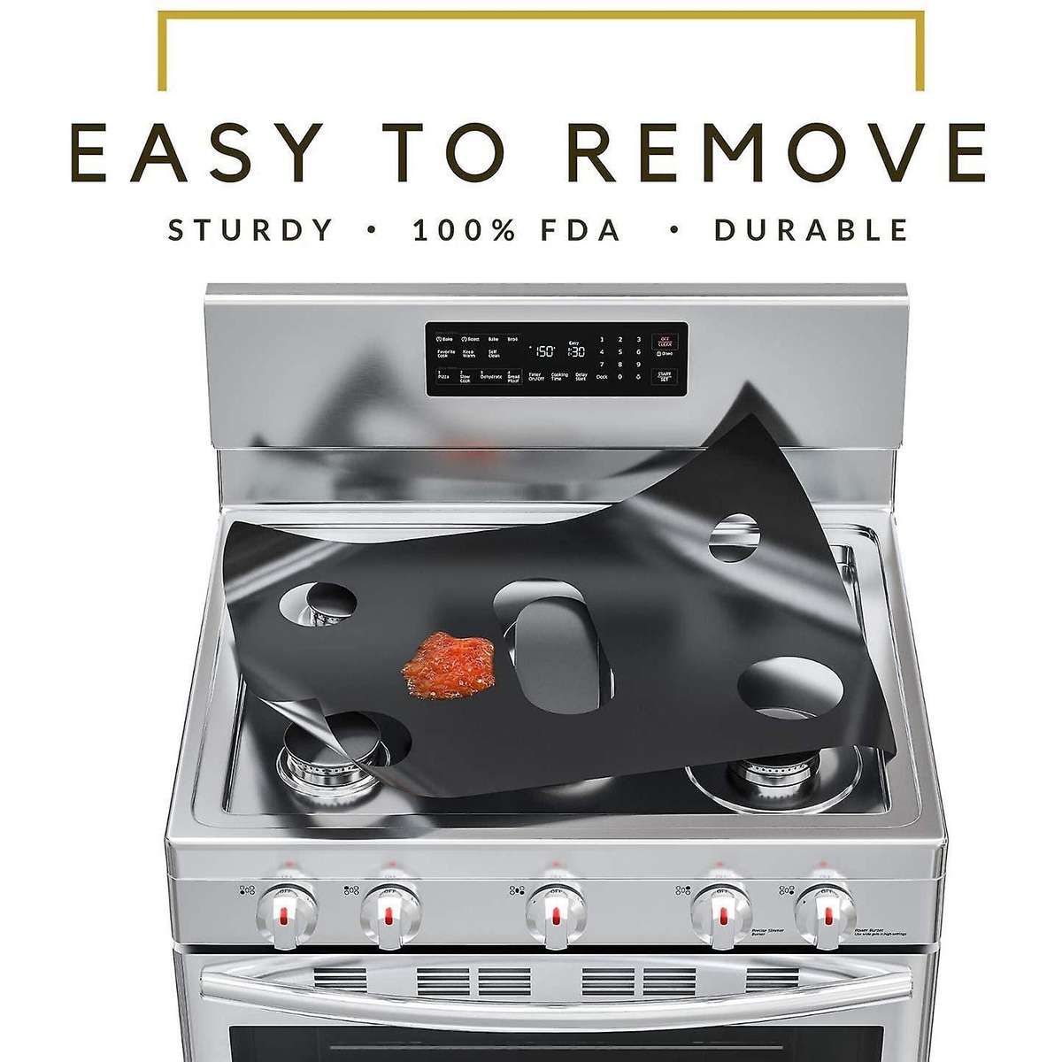 Stove Burner Cover for Samsung Gas Range, Reusable Gas Stove Liners