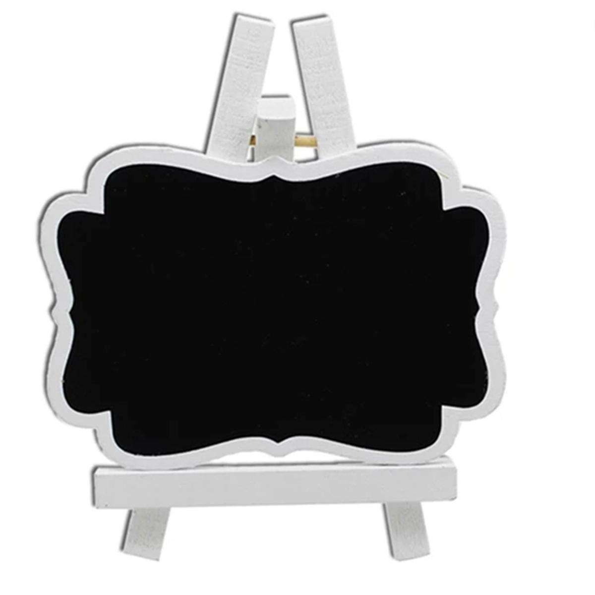 10pcs Wooden Clover Easel Blackboard Hollowed Carvings Ornaments