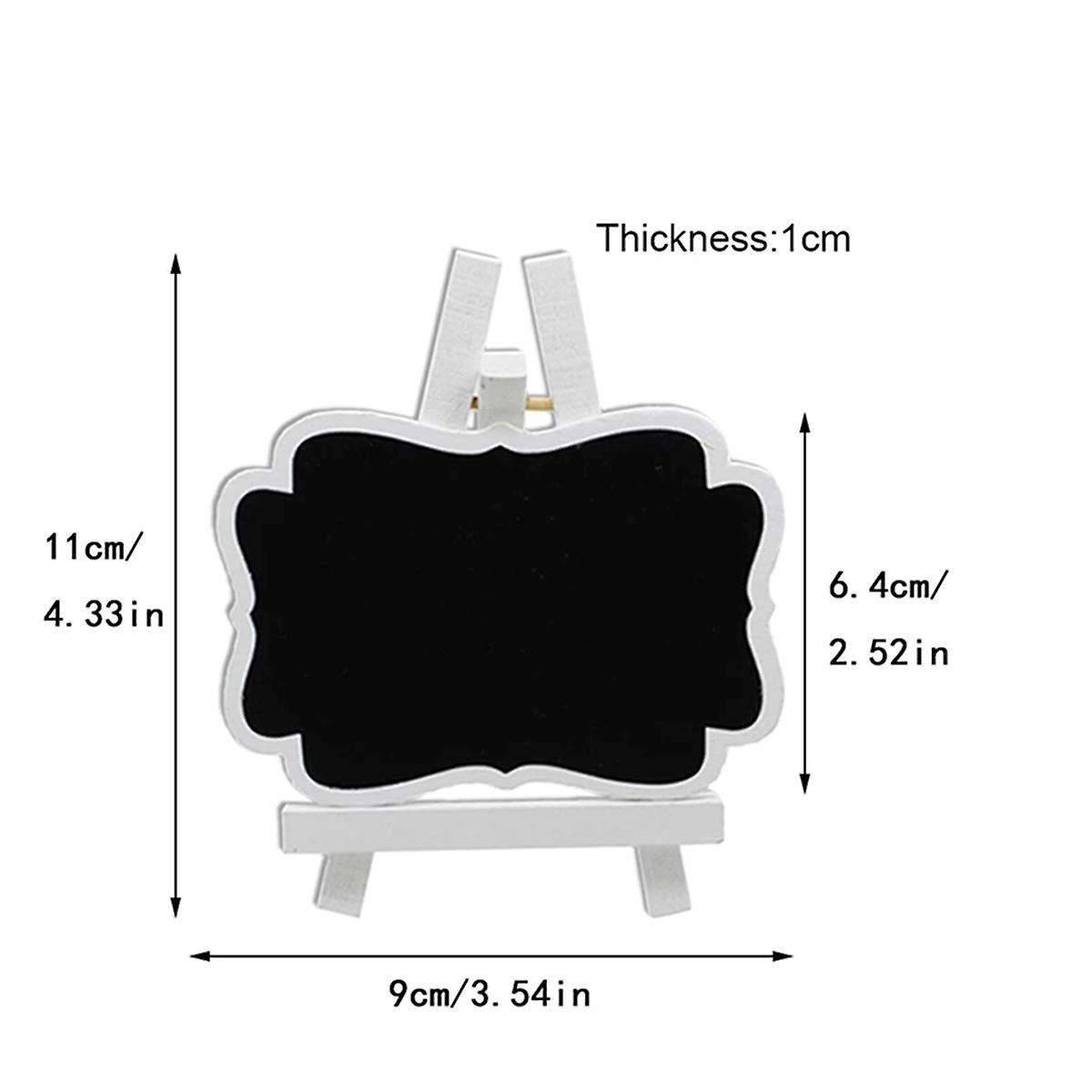 10pcs Wooden Clover Easel Blackboard Hollowed Carvings Ornaments